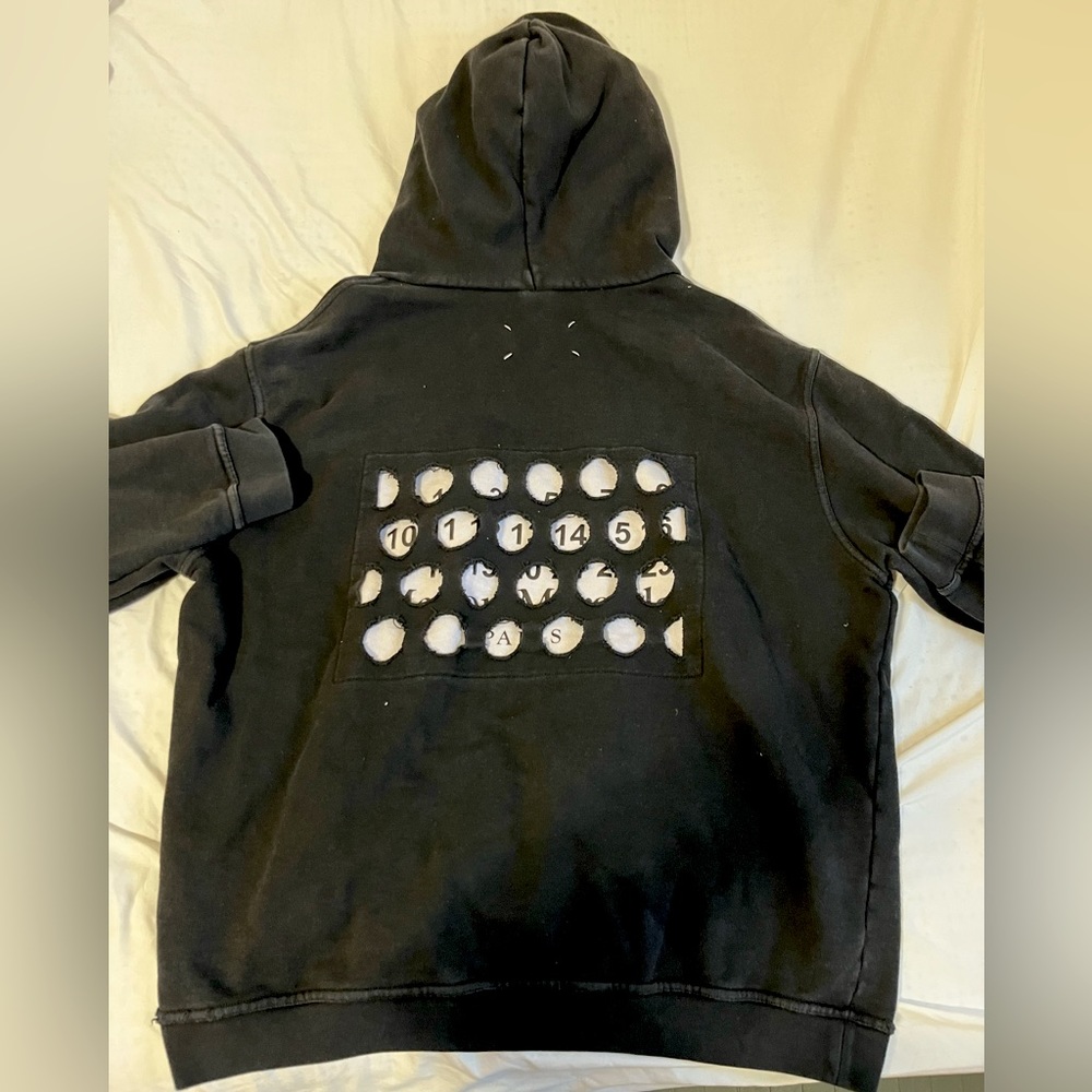 Maison Margiela Hole Number Logo Hoodie “Black”